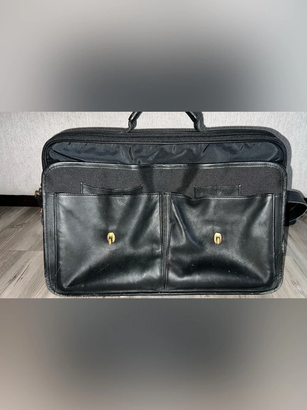 Authentic Coach Black Leather Prescott Briefcase A8S-0532